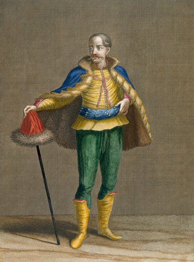 来自Charles de Ferriol的“代表不同国家的一百张照片集”的匈牙利板块76，由Jean-Baptiste Haussard雕刻（fl.1679-1749），1707-08（颜色 作者 让·巴蒂斯特·范穆尔